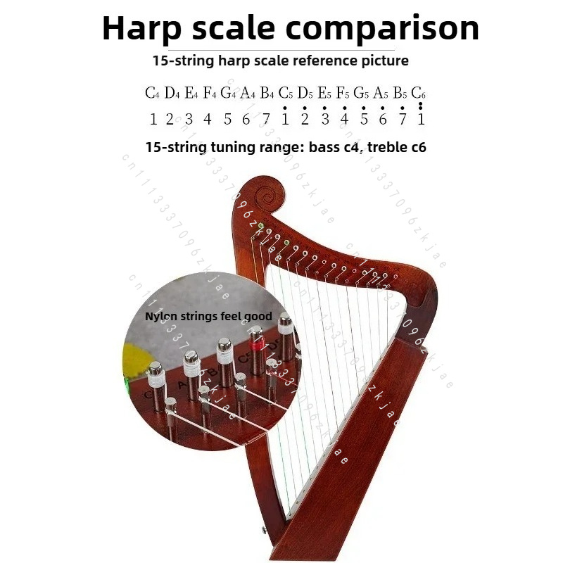 Arpa Artigianale a 15 Toni per - Musical Instrument Sounds recensione e prezzo