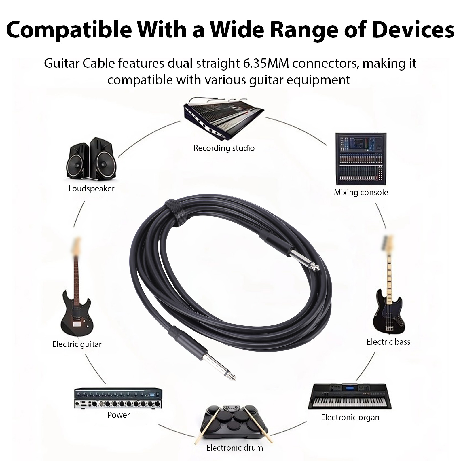 Cavo per Chitarra 6.35mm Mono, - Musical Instrument Sounds recensione e prezzo